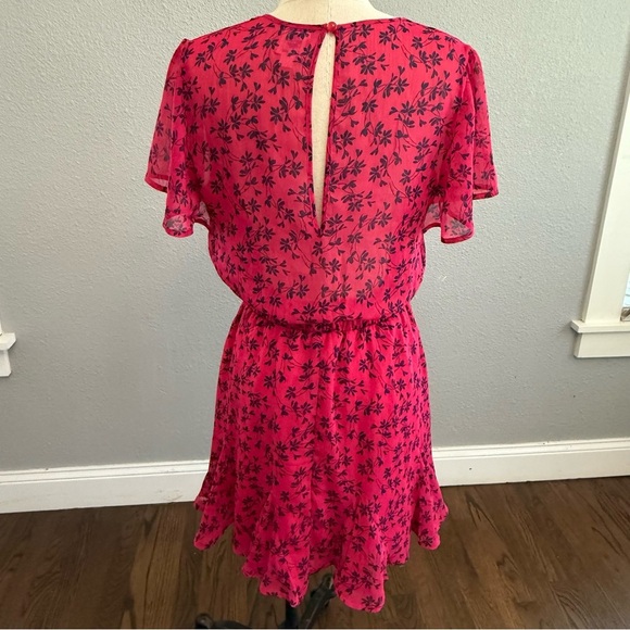 Blue Rain Pink & Blue Floral Dress Size Medium EUC - Picture 4 of 7